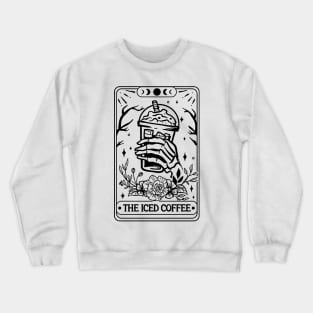 The Iced Coffee Tarot CardShirt, Skeleton Tarot Card Shirt, Tarot flower skull shirt, Flower Skull Shirt, Tarot Card Lover Shirt, Skeleton Crewneck Sweatshirt